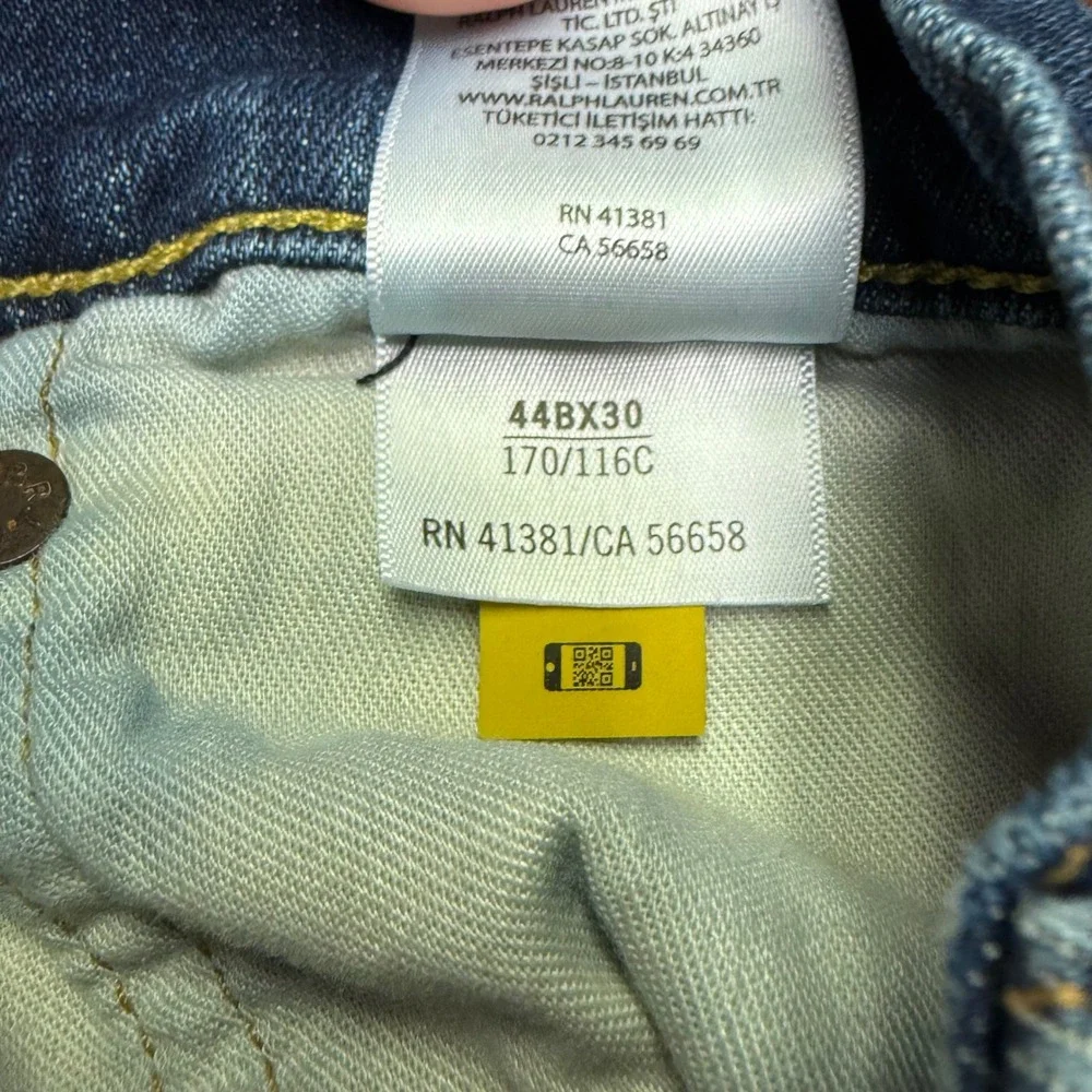 Polo Ralph Lauren Jeans Mens 44x30 Blue Prospect Straight Stretch Denim